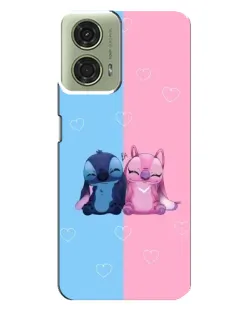 Чехол для Motorola MOTO G24 с картинкой «Stitch и Angel Love» Чехол для Motorola MOTO G24 с картинкой «Stitch и Angel Love»