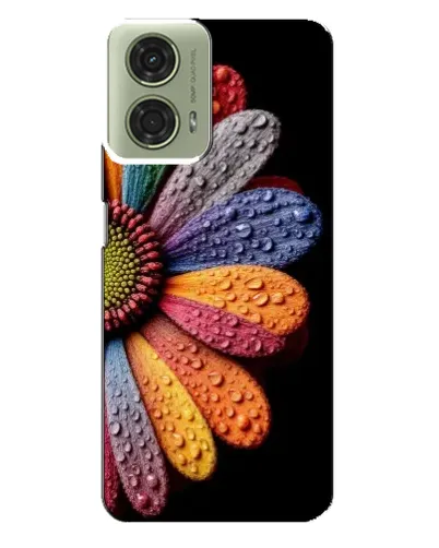 Чехол для Motorola MOTO G24 с картинкой «Радужный цветок»