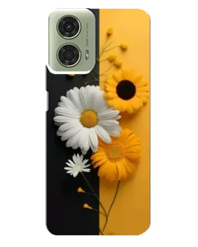 Чехол для Motorola MOTO G24 с картинкой «Подсолнух и ромашка»