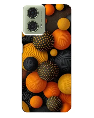 Чехол для Motorola MOTO G24 с картинкой «Объемные оранжевые сферы»