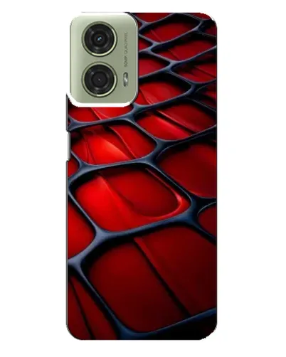 Чехол для Motorola MOTO G24 с картинкой «Красная глянцевая сетка»