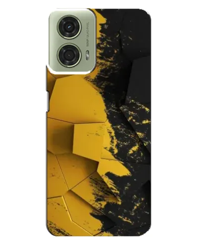 Чехол для Motorola MOTO G24 с картинкой «Золотые осколки геометрии»