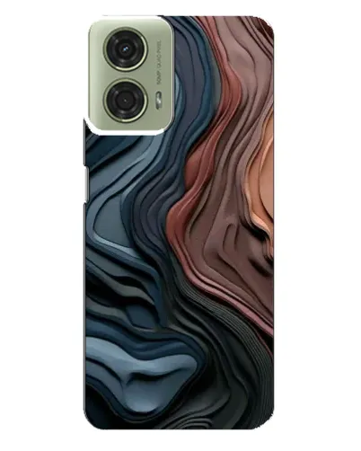 Чехол для Motorola MOTO G24 с картинкой «Цветные волны каньона»