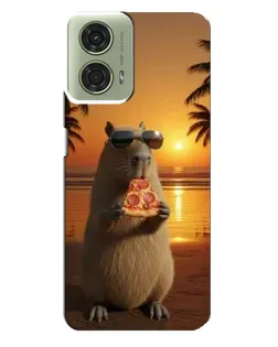 Чехол для Motorola MOTO G24 с картинкой «Капибара с пиццей» Чехол для Motorola MOTO G24 с картинкой «Капибара с пиццей»