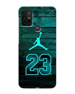 Чехол для Motorola MOTO G30 с картинкой «Jordan Cyan 23»