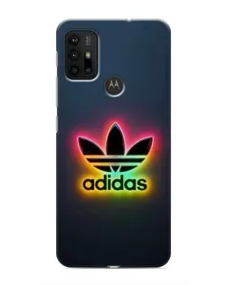 Чехол для Motorola MOTO G30 с картинкой «Неоновый Adidas»