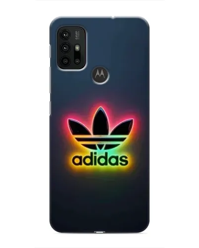 Чехол для Motorola MOTO G30 с картинкой «Неоновый Adidas»