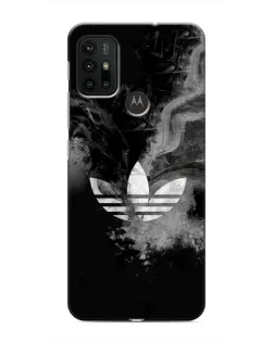 Чехол для Motorola MOTO G30 с картинкой «Абстрактный дым Adidas»