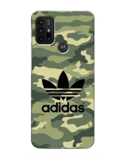 Чехол для Motorola MOTO G30 с картинкой «Милитари стиль Adidas»