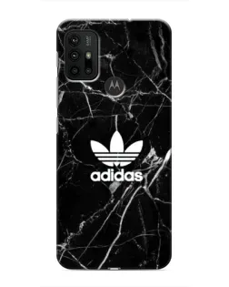 Чехол для Motorola MOTO G30 с картинкой «Белый мрамор Adidas»