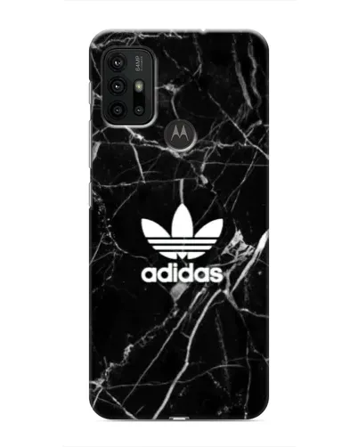 Чехол для Motorola MOTO G30 с картинкой «Белый мрамор Adidas»