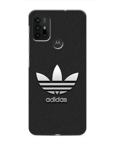 Чехол для Motorola MOTO G30 с картинкой «Adidas Карбоновая текстура»