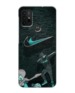 Чехол для Motorola MOTO G30 с картинкой «Спортивный арт Nike»