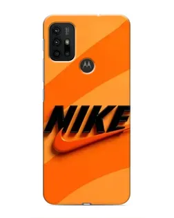 Чехол для Motorola MOTO G30 с картинкой «Оранжевый драйв Nike»