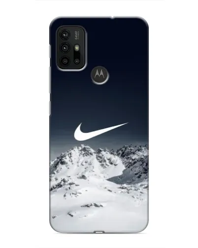 Чехол для Motorola MOTO G30 с картинкой «Nike — зимние горы» Чехол для Motorola MOTO G30 с картинкой «Nike — зимние горы»