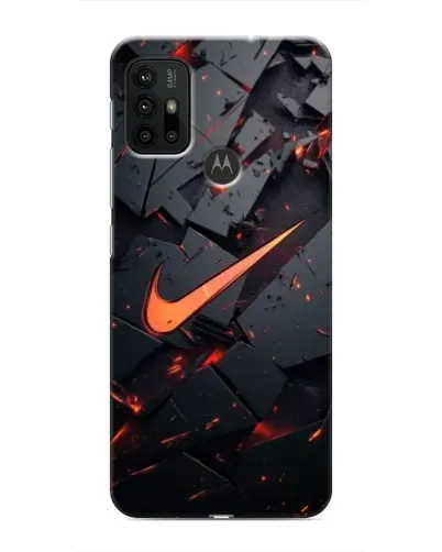 Чехол для Motorola MOTO G30 с картинкой «Nike — эффект разломов» Чехол для Motorola MOTO G30 с картинкой «Nike — эффект разломов»