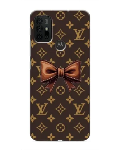 Чехол для Motorola MOTO G30 с картинкой «LV с бантом»