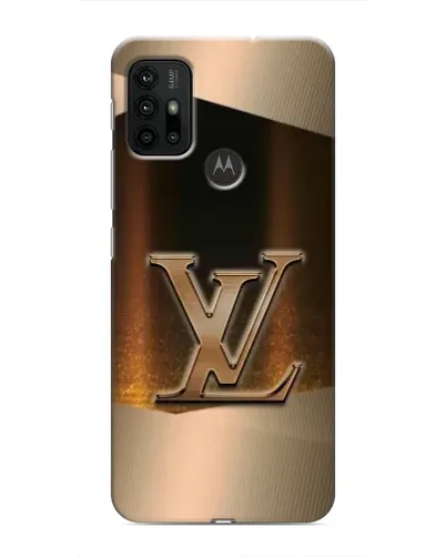 Чехол для Motorola MOTO G30 с картинкой «LV — золотое сияние»