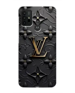 Чехол для Motorola MOTO G30 с картинкой «Кожаная текстура LV»