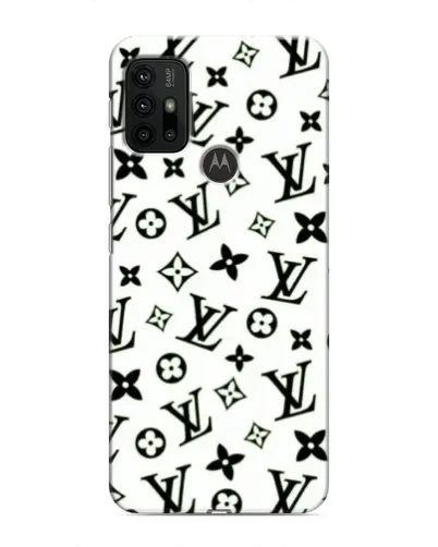 Чехол для Motorola MOTO G30 с картинкой «Монохромный хаос LV»