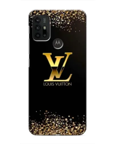 Чехол для Motorola MOTO G30 с картинкой «LV — золотые искры»