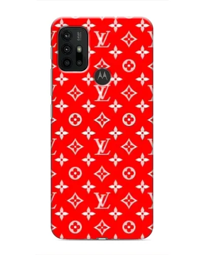 Чехол для Motorola MOTO G30 с картинкой «Яркий паттерн LV»