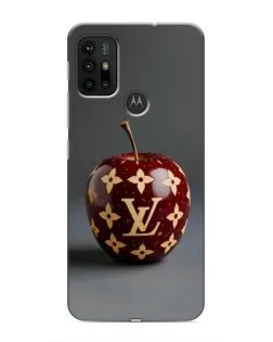 Чехол для Motorola MOTO G30 с картинкой «Красное яблоко LV»