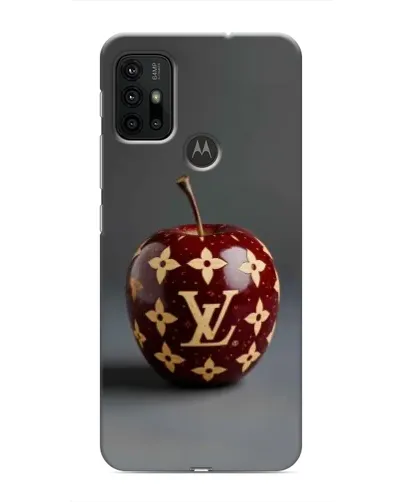 Чехол для Motorola MOTO G30 с картинкой «Красное яблоко LV»