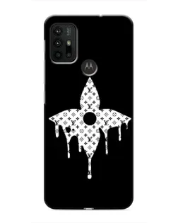 Чехол для Motorola MOTO G30 с картинкой «Цветочная монограмма»