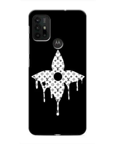 Чехол для Motorola MOTO G30 с картинкой «Цветочная монограмма»