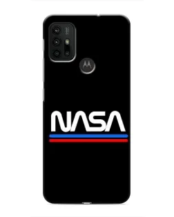Чехол для Motorola MOTO G30 с картинкой «NASA — классика Red Blue»