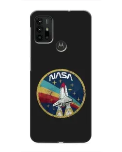 Чехол для Motorola MOTO G30 с картинкой «NASA — эмблема миссии»
