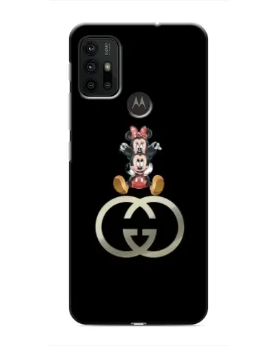 Чехол для Motorola MOTO G30 с картинкой «Минни Маус на лого»