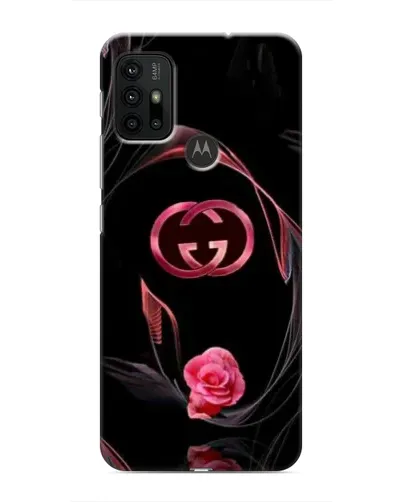 Чехол для Motorola MOTO G30 с картинкой «Gucci — неоновая роза»