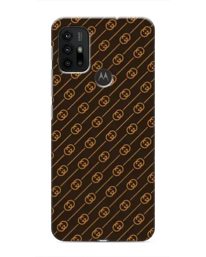 Чехол для Motorola MOTO G30 с картинкой «Gucci — золотые диагонали»