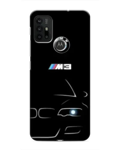 Чехол для Motorola MOTO G30 с картинкой «Минималистичный принт BMW M3»