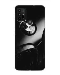 Чехол для Motorola MOTO G30 с картинкой «Эмблема BMW — макро»