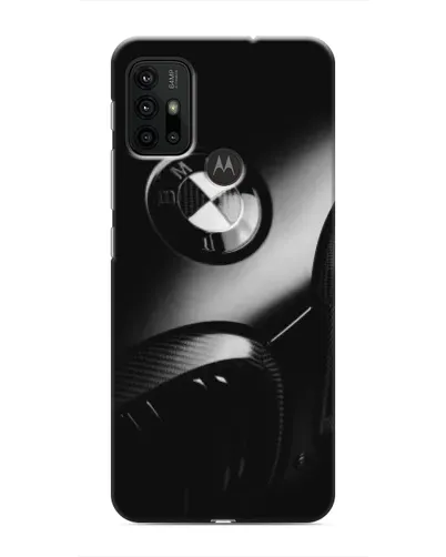 Чехол для Motorola MOTO G30 с картинкой «Эмблема BMW — макро»