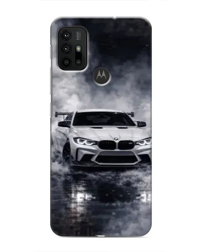 Чехол для Motorola MOTO G30 с картинкой «BMW сквозь туман»