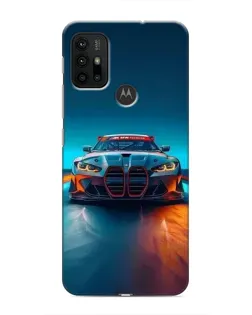 Чехол для Motorola MOTO G30 с картинкой «BMW — огни неона»