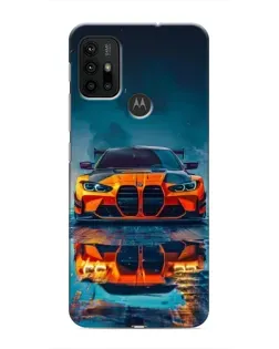 Чехол для Motorola MOTO G30 с картинкой «BMW — золотая эмблема»