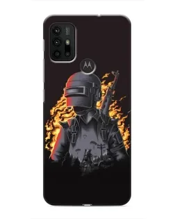 Чохол для Motorola MOTO G30 з картинкою «PUBG — вогняний силует»