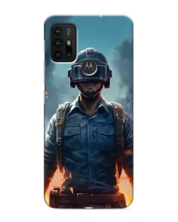 Чохол для Motorola MOTO G30 з картинкою «PUBG — реалістичний герой»