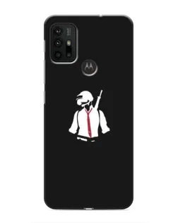 Чохол для Motorola MOTO G30 з картинкою «PUBG — силует воїна»