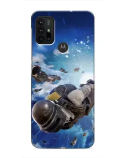 Чохол для Motorola MOTO G30 з картинкою «Десант PUBG — стрибок»