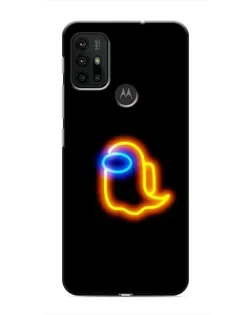 Чехол для Motorola MOTO G30 с картинкой «Among Us неоновое сияние»