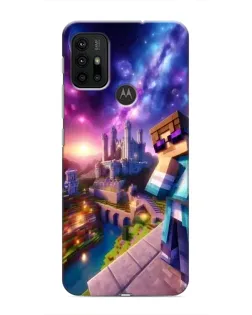 Чехол для Motorola MOTO G30 с картинкой «Стив и космос»