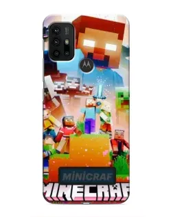 Чехол для Motorola MOTO G30 с картинкой «Minecraft герои игры»