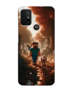 Чехол для Motorola MOTO G30 с картинкой «Стив в лесу» Чехол для Motorola MOTO G30 с картинкой «Стив в лесу»
