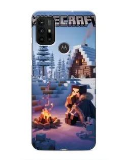 Чехол для Motorola MOTO G30 с картинкой «Зимний Minecraft» Чехол для Motorola MOTO G30 с картинкой «Зимний Minecraft»